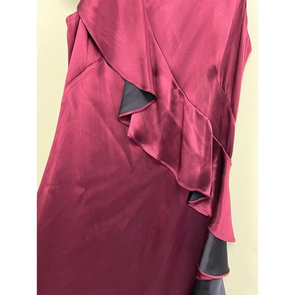 Diane Von Furstenberg BABYDOLL Body Ruffle Dress Purple Short size 0 A000038 - Picture 5 of 13